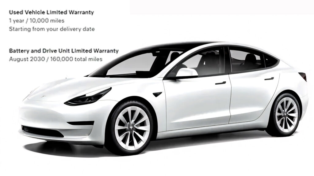  Tesla Selling Some Used Model 3s and Ys With Battery Warranties Up To 160,000 Miles